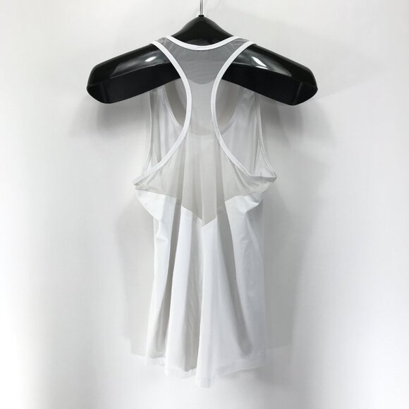Athleta Mesh Chi Tank Top Women's Small Bright White Racerback Activewear Summer - Picture 3 of 10